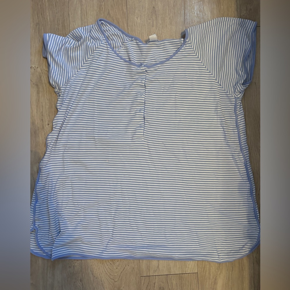 LAKE pajama blue stripe maternity top